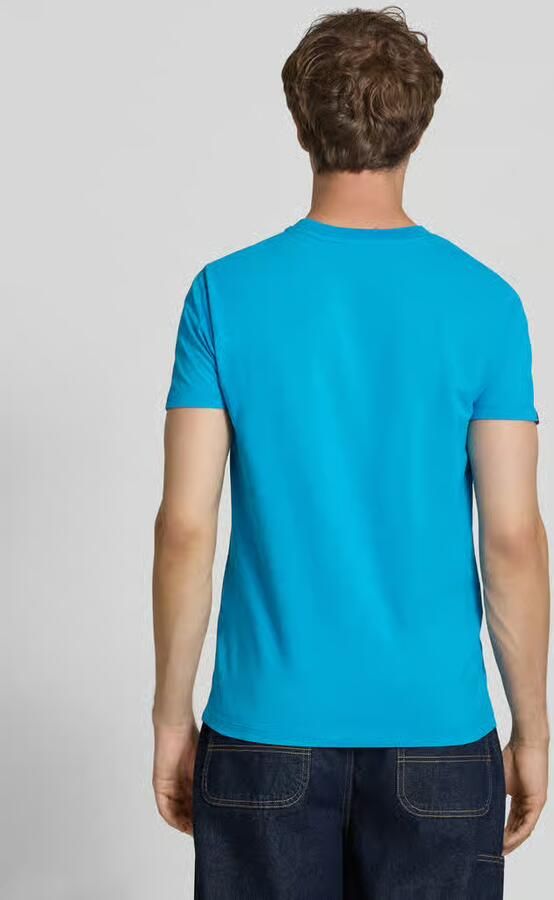 Superdry T-shirt met ronde hals en labelstitching
