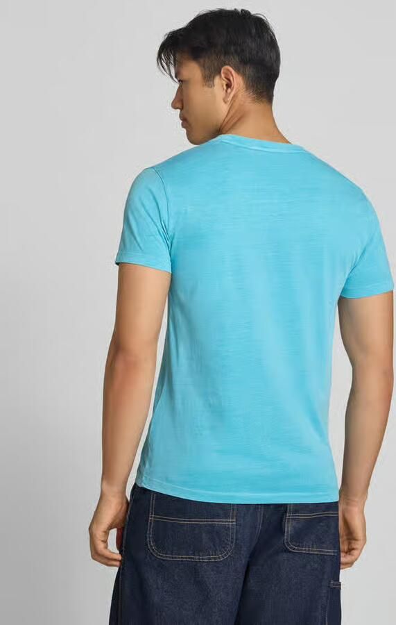 Superdry T-shirt met ronde hals en labelstitching