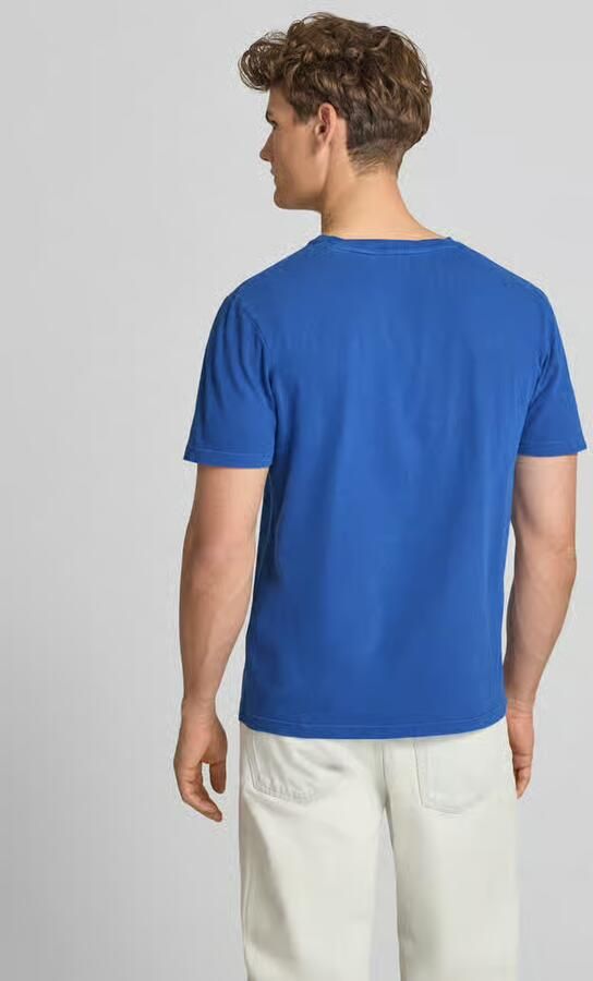 Superdry T-shirt van katoen-linnenmix met V-hals