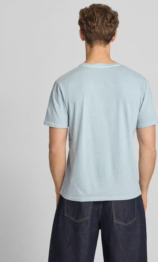 Superdry T-shirt van katoen-linnenmix met V-hals - Foto 2