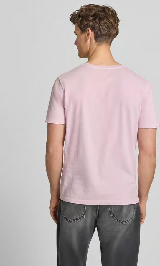 Superdry T-shirt van katoen-linnenmix met V-hals - Foto 2