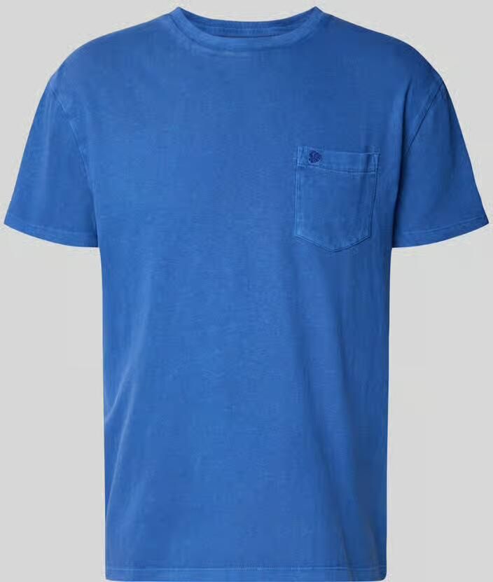 Superdry T-shirt van mix van katoen en linnen met borstzak - Foto 2