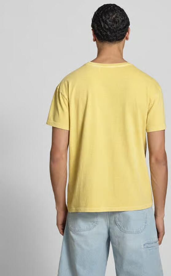Superdry T-shirt van mix van katoen en linnen met borstzak - Foto 2