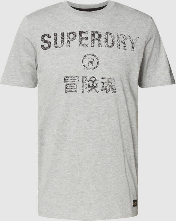 Superdry Heren Katoenen T-Shirt Gray Heren