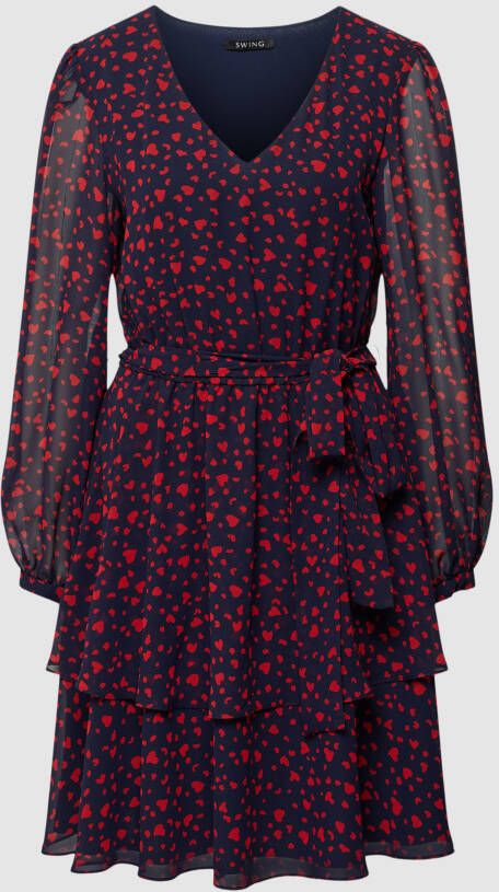 Swing Cocktailjurk met all-over motief