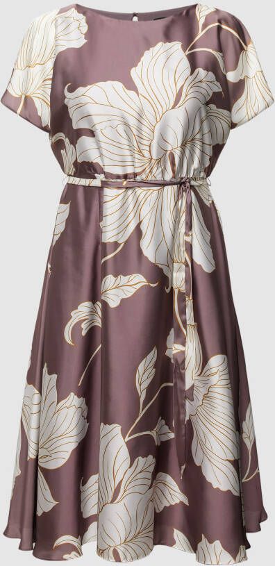 Swing Curve PLUS SIZE midi-jurk met bloemenmotief