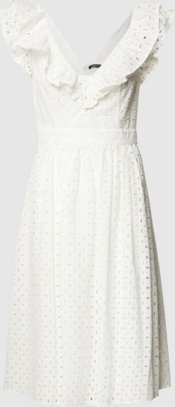 Swing Mini-jurk met all-over broderie anglaise