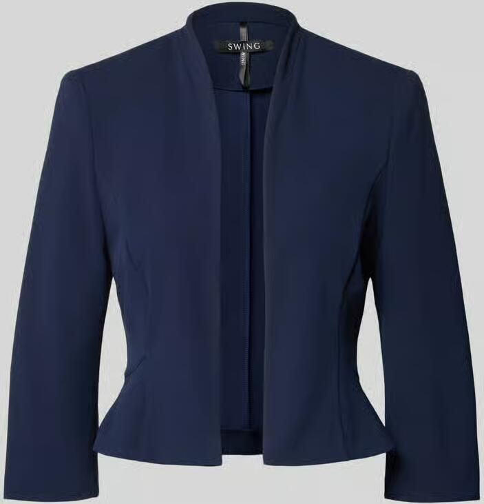 Swing Getailleerde Jersey Crepe Jas Blue Dames - Foto 5