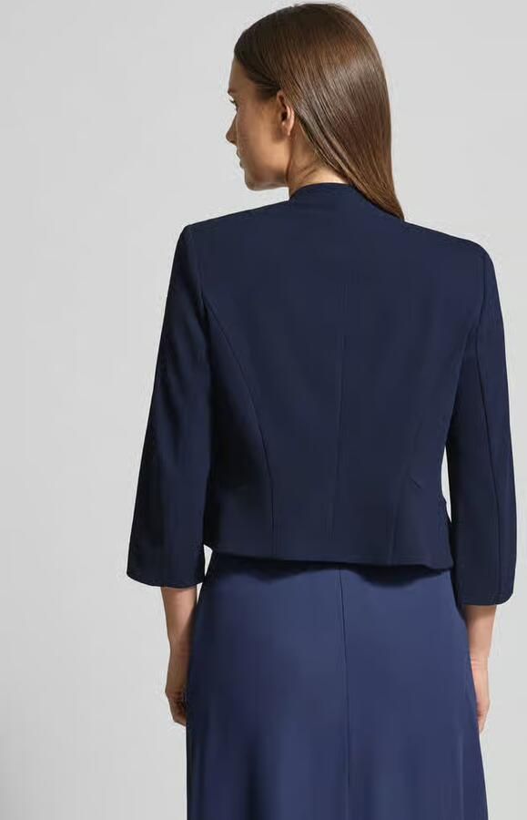Swing Getailleerde Jersey Crepe Jas Blue Dames - Foto 4