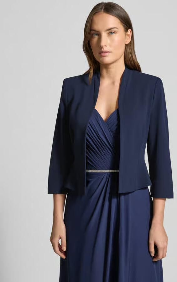 Swing Getailleerde Jersey Crepe Jas Blue Dames - Foto 7