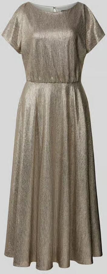 Swing Folie Jersey Midi Jurk Yellow Dames - Foto 2