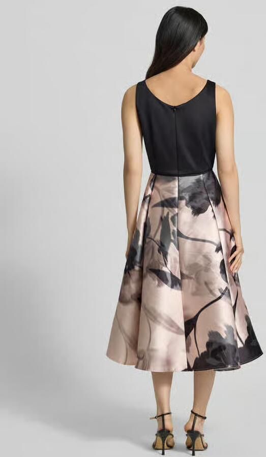 Swing Gedrukte Twill Cocktailjurk Multicolor Dames - Foto 3