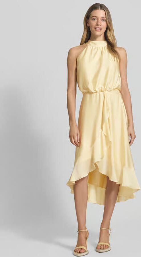 SWING Halter-cocktailjurk met volants - Foto 3