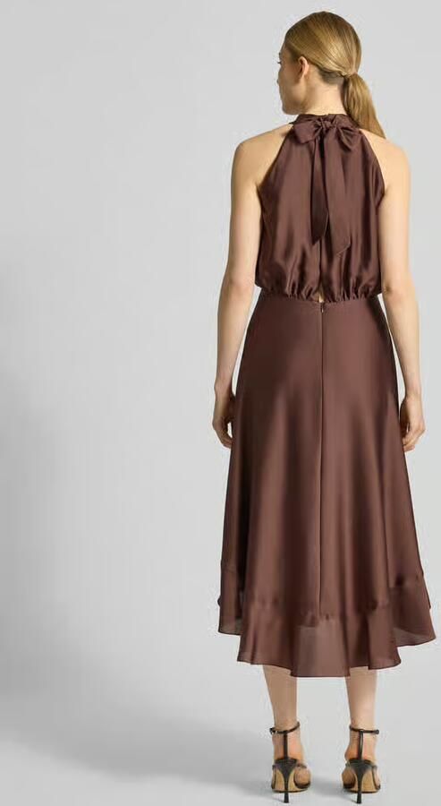 SWING Halter-cocktailjurk met volants
