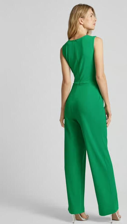 Swing Jersey Cr pe Jumpsuit met Draping Green Dames