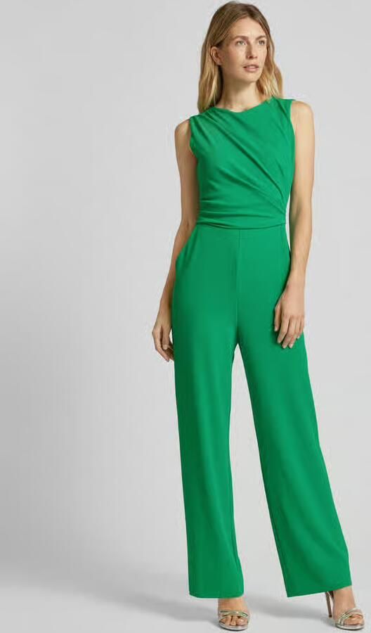 Swing Jersey Cr pe Jumpsuit met Draping Green Dames - Foto 5