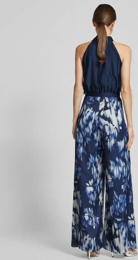 Swing Elegante Jumpsuit met Blousetop Blue Dames