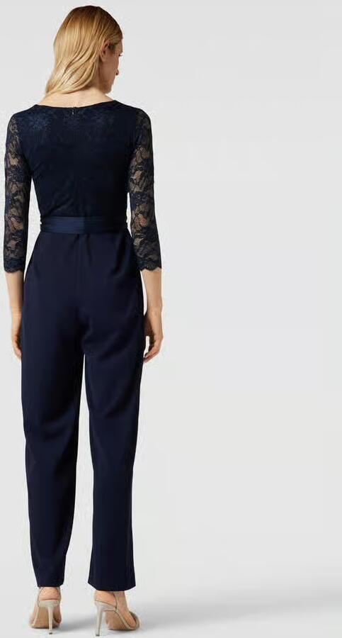 SWING Jumpsuit met strikceintuur