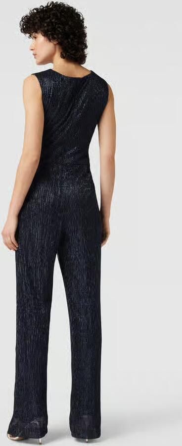 Swing Plissé Lurex Jumpsuit Blue Dames