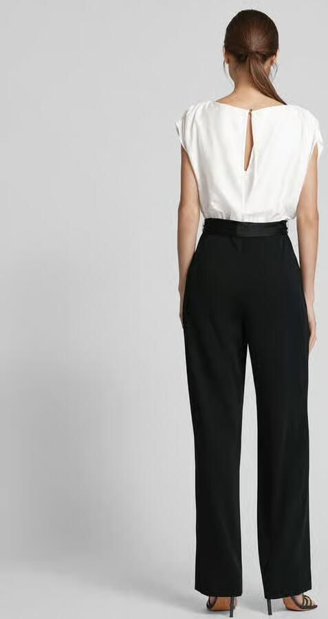 Swing Elegante Zwart en Wit Jumpsuit Black Dames