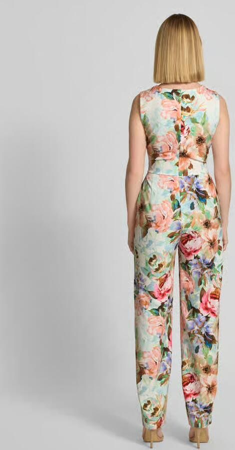 Swing Scuba Jumpsuit met Blu Detail Multicolor Dames - Foto 3