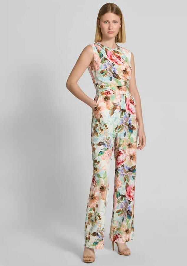 Swing Scuba Jumpsuit met Blu Detail Multicolor Dames - Foto 2