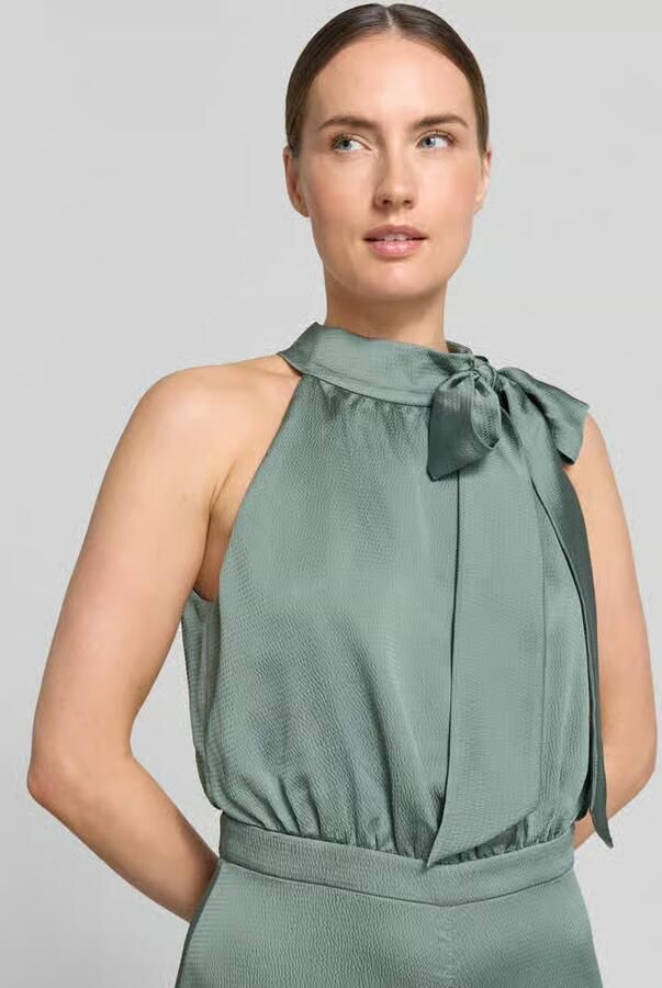 SWING Jumpsuit met strik en knoopsluiting aan de achterkant