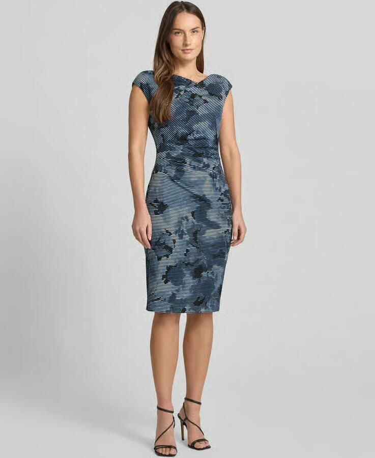 Swing Slim fit jurk met kapmouwen - Foto 2