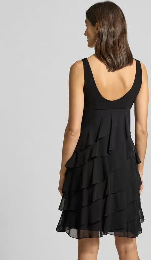 Swing Cocktailjurk van chiffon in laagjeslook