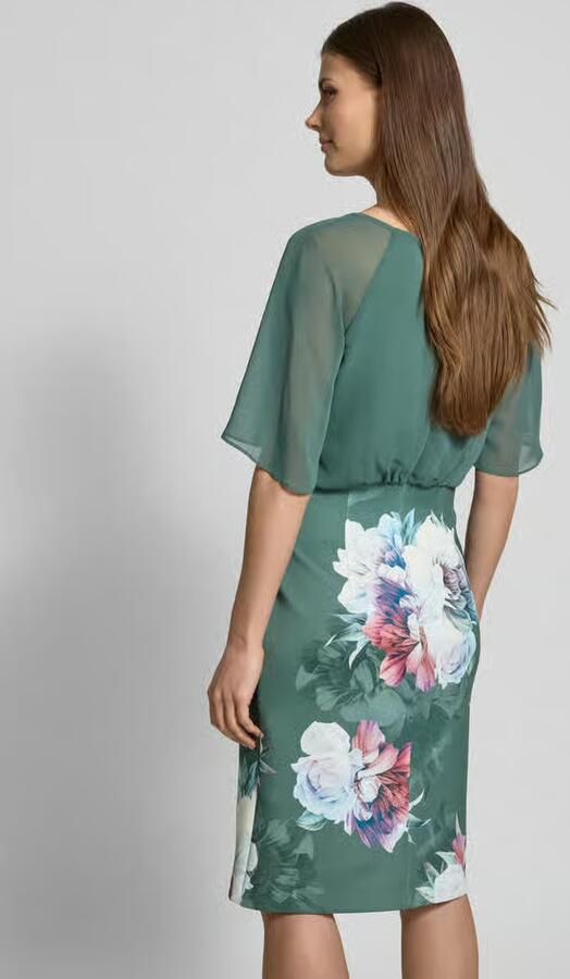 SWING Knielange cocktailjurk met V-hals