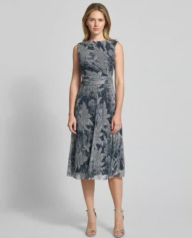 SWING Midi-jurk met bloemen All-over print - Foto 2