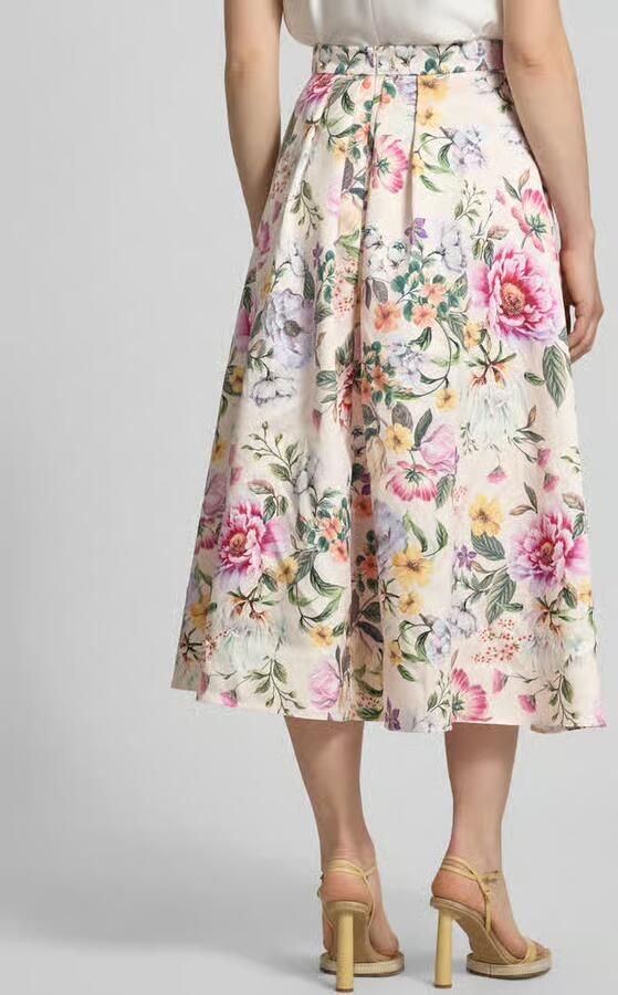 SWING Midirok in allover-look met plooien - Foto 3