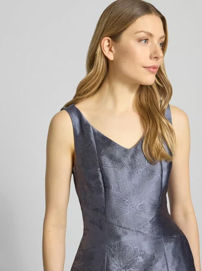 SWING regular fit avondjurk met florale all-over design