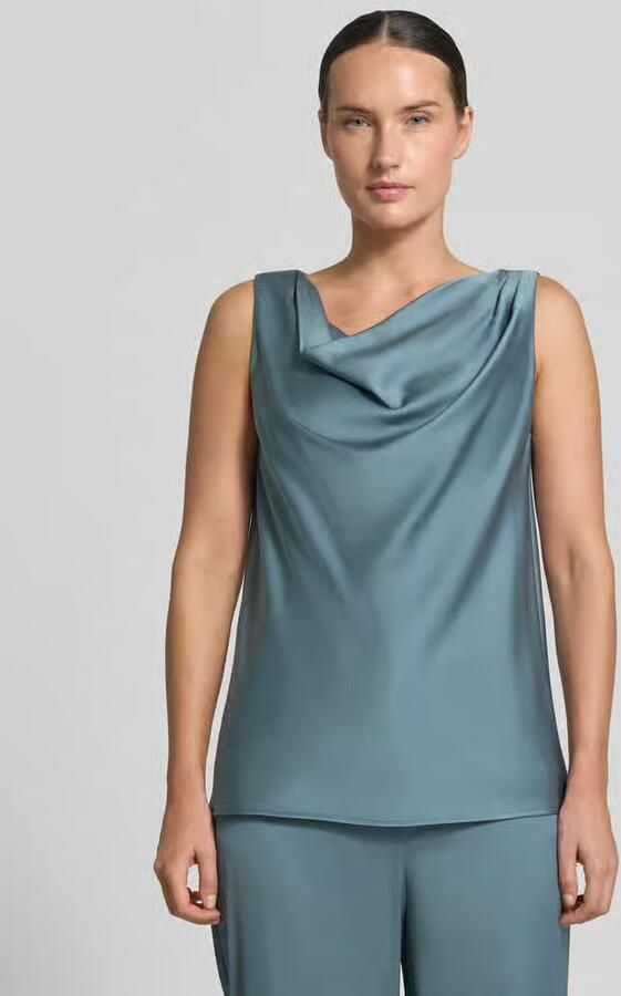 SWING regular fit blouse van satijn - Foto 2