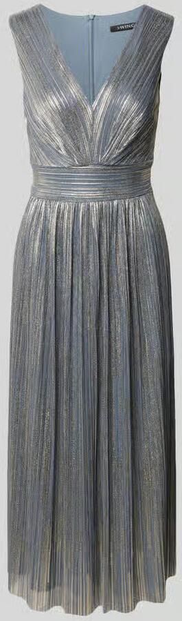 SWING regular fit midi-jurk in plooien-look - Foto 2