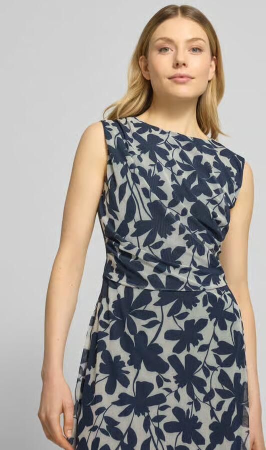 SWING regular fit midi-jurk met all-over bloemenmotief