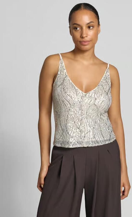 SWING Regular fit top met all-over pailletten - Foto 3