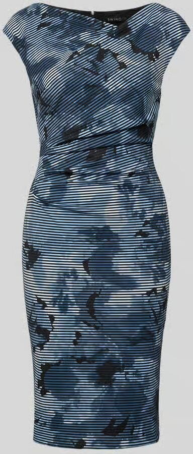 Swing Slim fit jurk met kapmouwen - Foto 2
