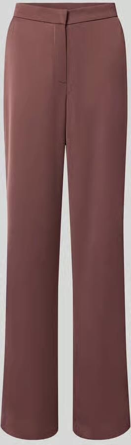 SWING straight fit broek van satijn