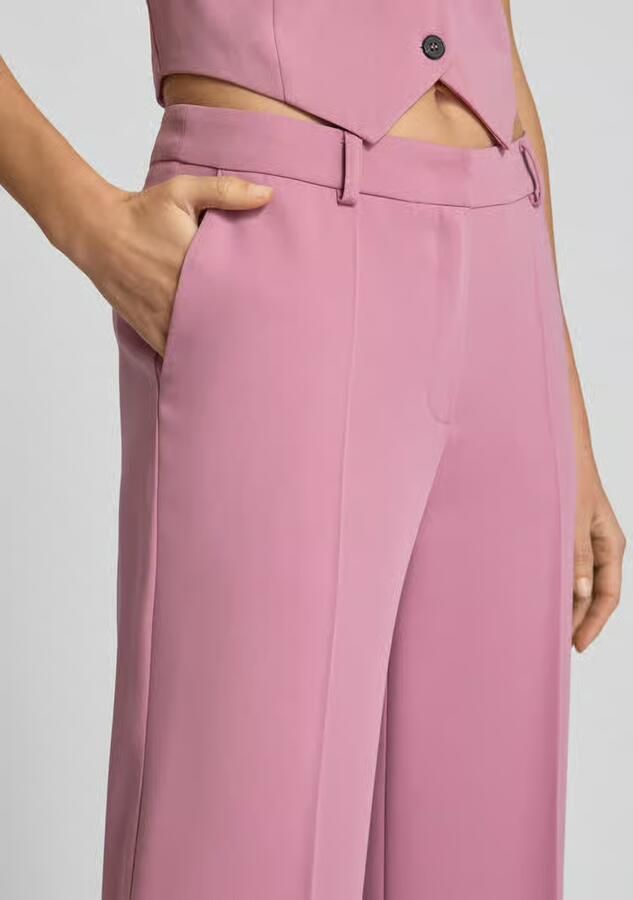 Swing Straight leg stoffen broek met persplooien