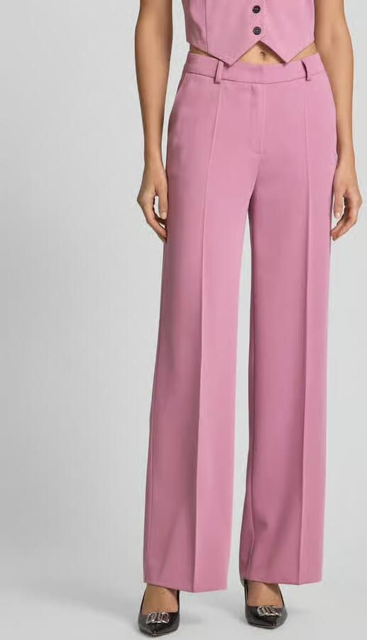 Swing Straight leg stoffen broek met persplooien - Foto 2
