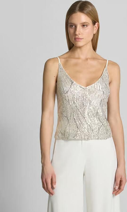 SWING Regular fit top met all-over pailletten - Foto 5