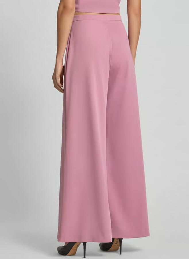 SWING Wide leg stoffen broek met verborgen sluiting - Foto 3