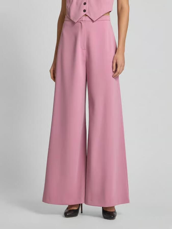 SWING Wide leg stoffen broek met verborgen sluiting - Foto 2