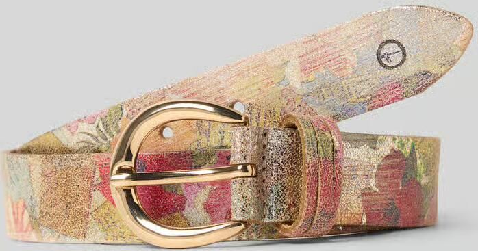 Tamaris Leren riem met all-over motief