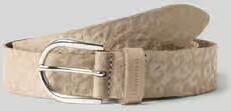 Tamaris Riem van echt leer met structuurpatroon