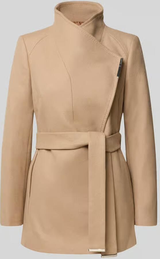 Ted Baker Lange jas van wolmix met strikceintuur model 'ROSESS'