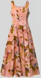 Ted Baker Midi-jurk van linnenmix model 'Shivana'