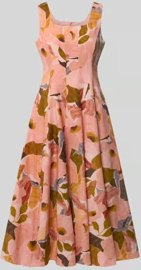 Ted Baker Midi-jurk van linnenmix model 'Shivana'