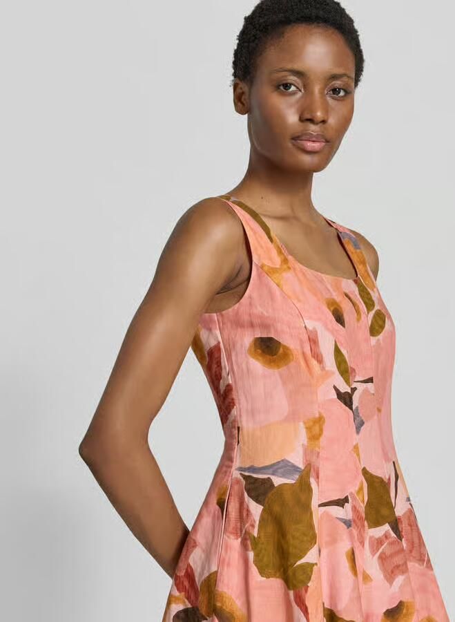 Ted Baker Midi-jurk van linnenmix model 'Shivana' - Foto 2